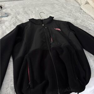 The North Face Black Jacket with Pink Logo